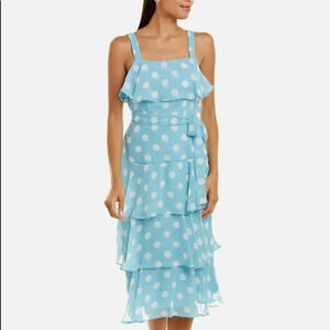 Maison Tara Polka Dot Tiered Dress